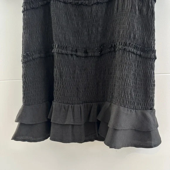 Favlux Black Puff Sleeve Square Neck Mini Dress Festival Outfit | Size L - Picture 10 of 13